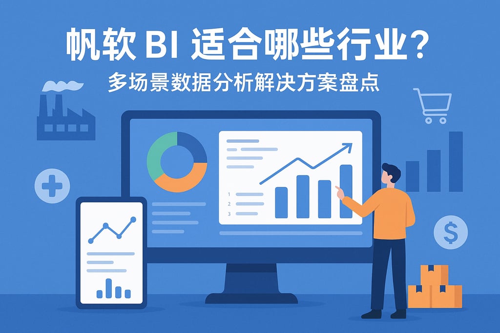 帆软BI适合哪些行业？多场景数据分析解决方案盘点