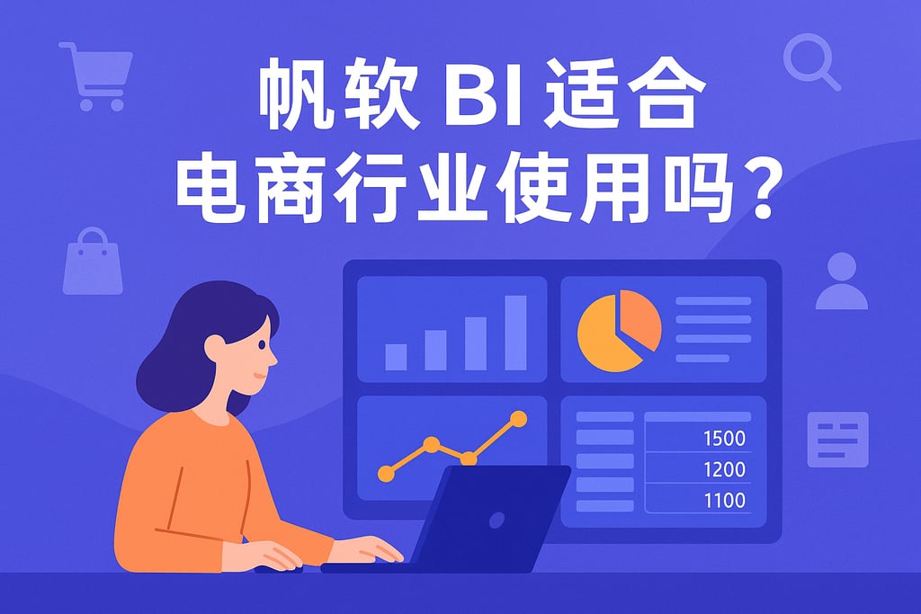 帆软BI适合电商行业使用吗？订单与客户数据智能统计