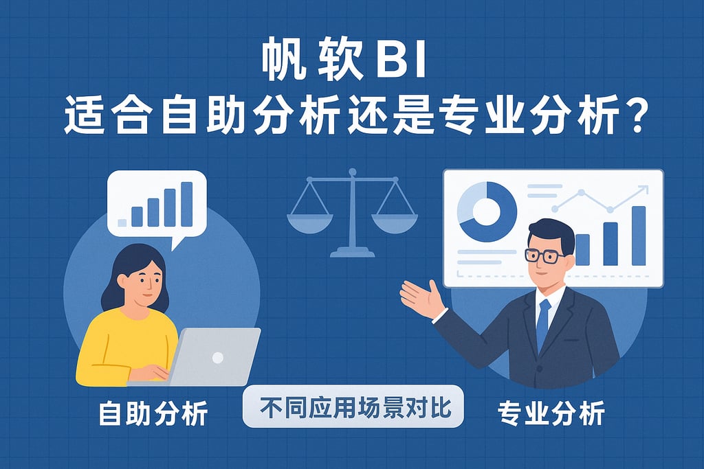 帆软BI适合自助分析还是专业分析？不同应用场景对比