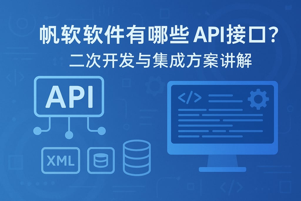 帆软软件有哪些API接口？二次开发与集成方案讲解