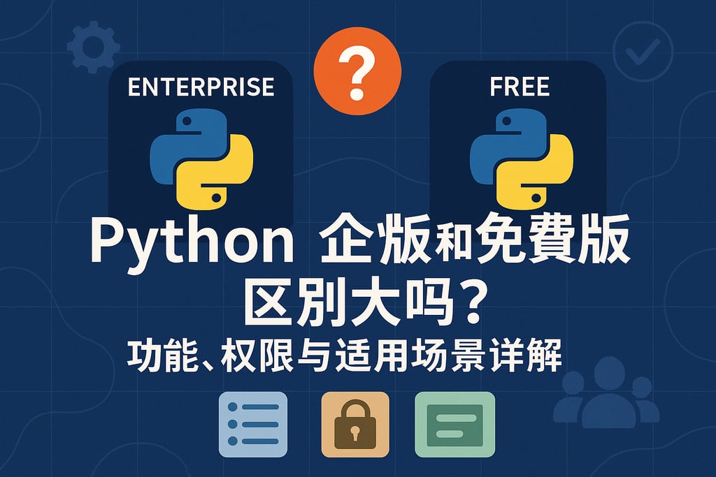 Python企业版和免费版区别大吗？功能、权限与适用场景详解