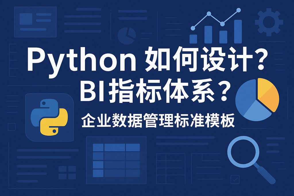 Python如何设计BI指标体系？企业数据管理标准模板