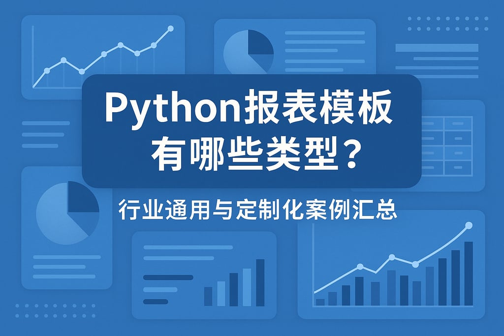 Python报表模板有哪些类型？行业通用与定制化案例汇总