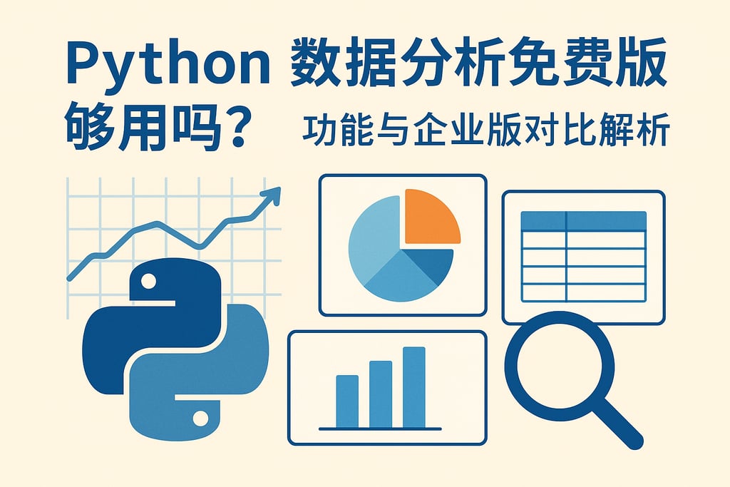 Python数据分析免费版够用吗？功能与企业版对比解析
