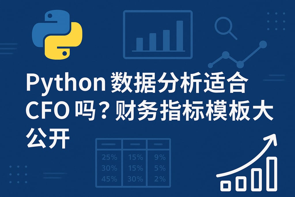 Python数据分析适合CFO吗？财务指标模板大公开