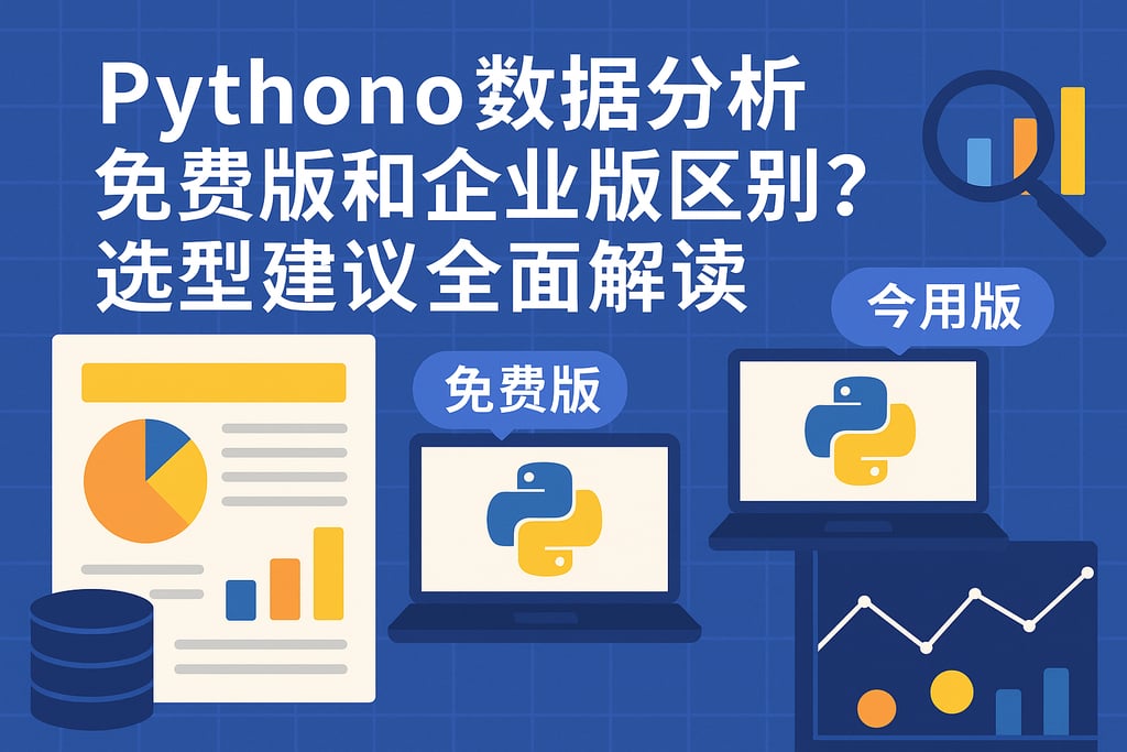python数据分析免费版和企业版区别？选型建议全面解读