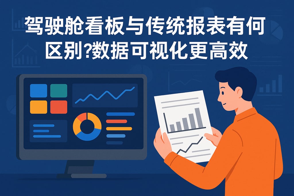 驾驶舱看板与传统报表有何区别？数据可视化更高效
