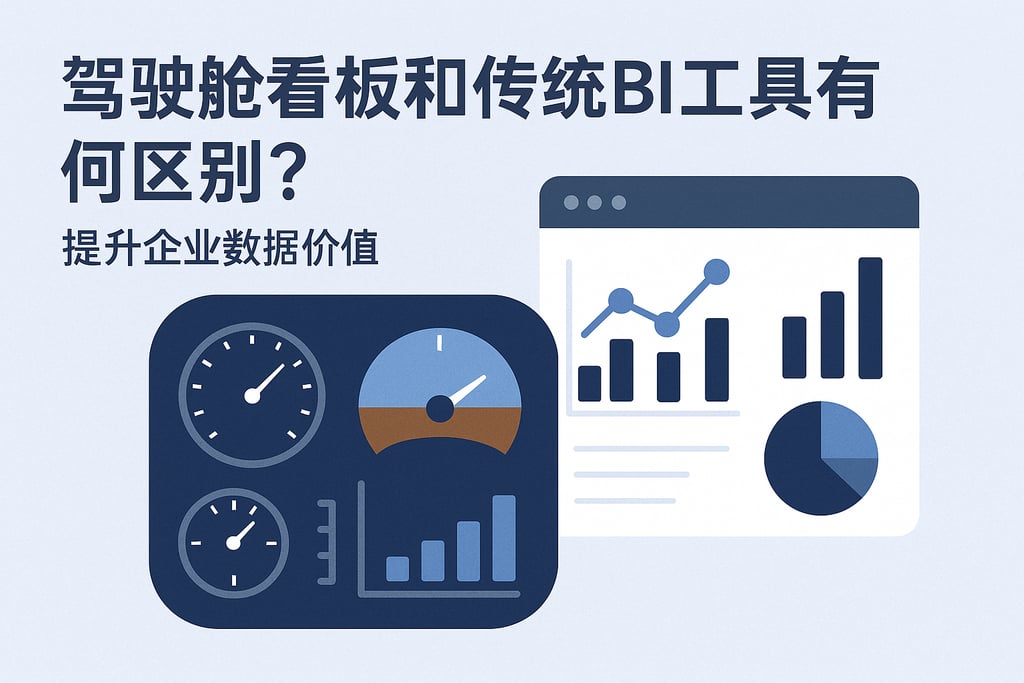 驾驶舱看板和传统BI工具有何区别？提升企业数据价值