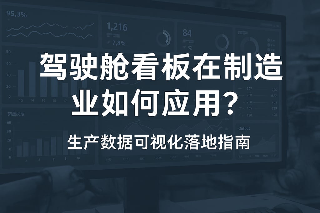 驾驶舱看板在制造业如何应用？生产数据可视化落地指南