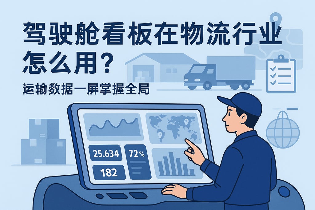 驾驶舱看板在物流行业怎么用？运输数据一屏掌握全局