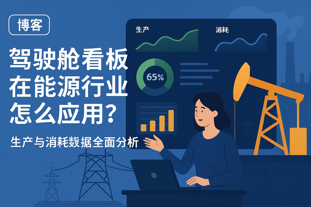 驾驶舱看板在能源行业怎么应用？生产与消耗数据全面分析