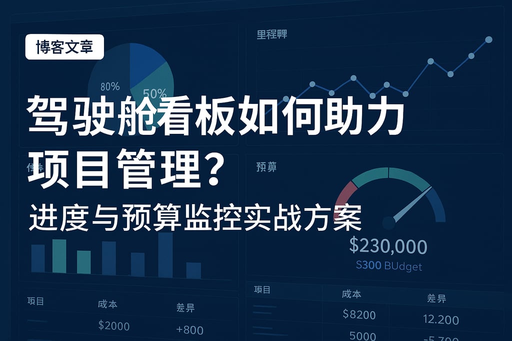 驾驶舱看板如何助力项目管理？进度与预算监控实战方案
