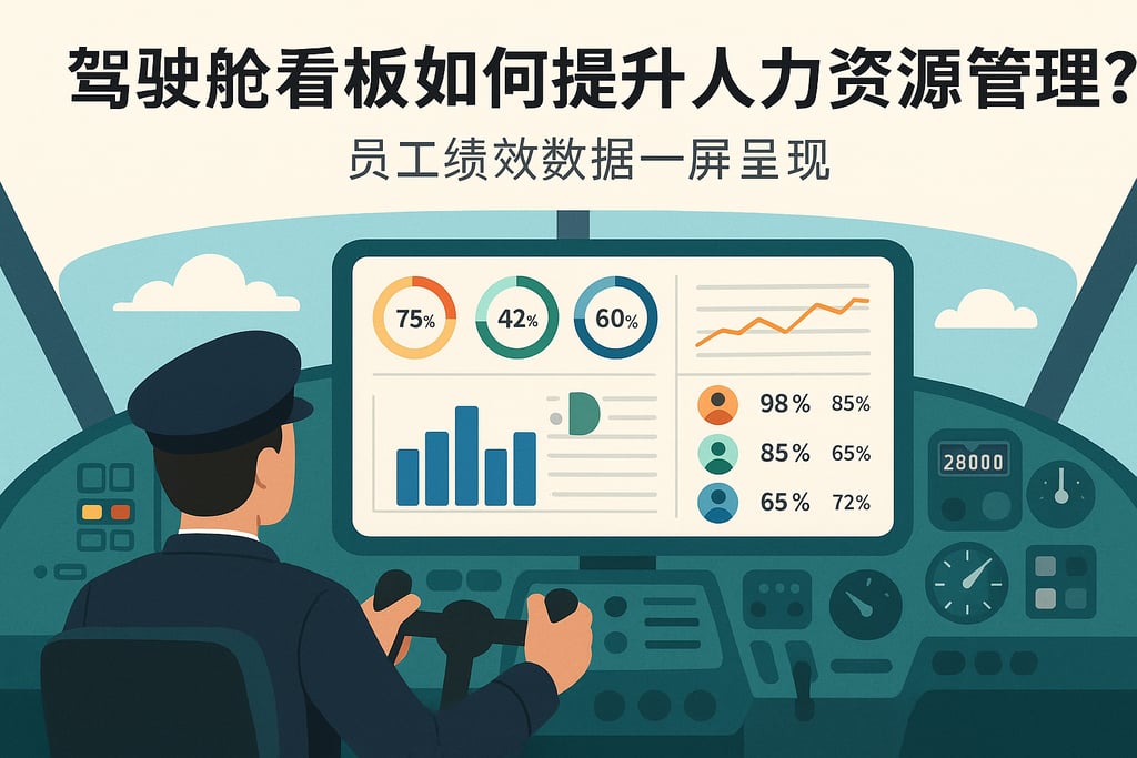 驾驶舱看板如何提升人力资源管理？员工绩效数据一屏呈现