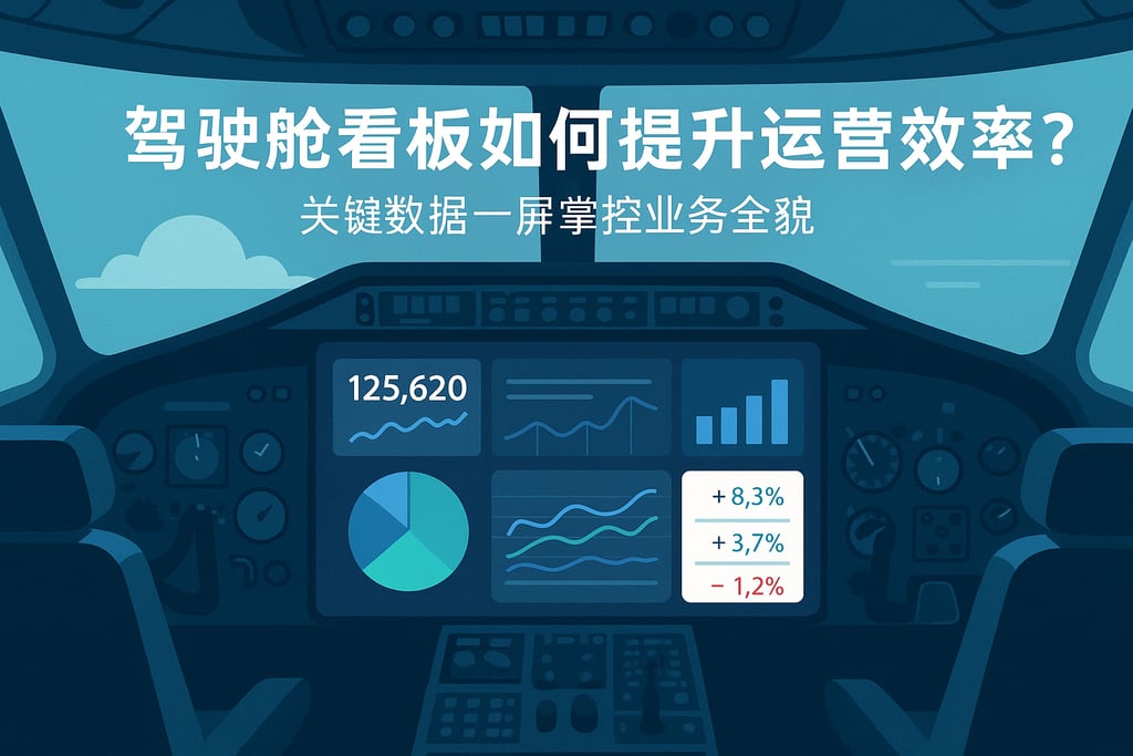 驾驶舱看板如何提升运营效率？关键数据一屏掌控业务全貌