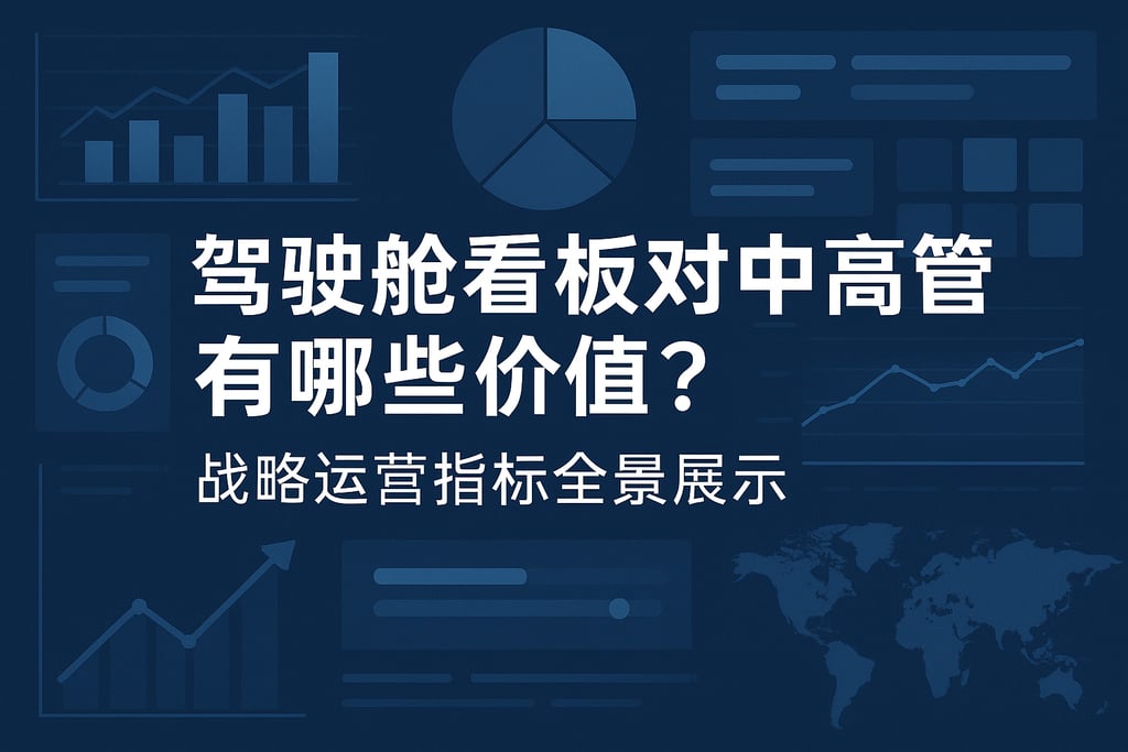 驾驶舱看板对中高管有哪些价值？战略运营指标全景展示