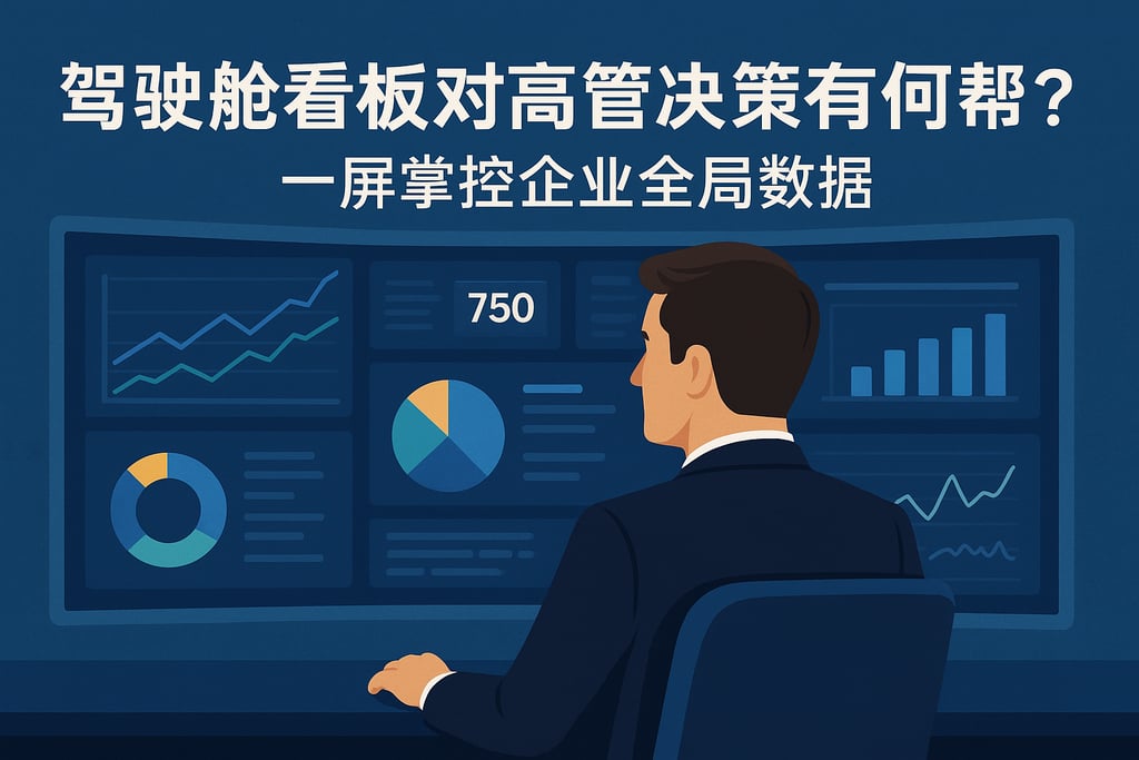 驾驶舱看板对高管决策有何帮助？一屏掌控企业全局数据