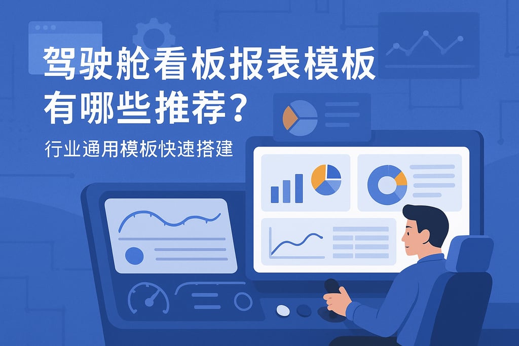 驾驶舱看板报表模板有哪些推荐？行业通用模板快速搭建
