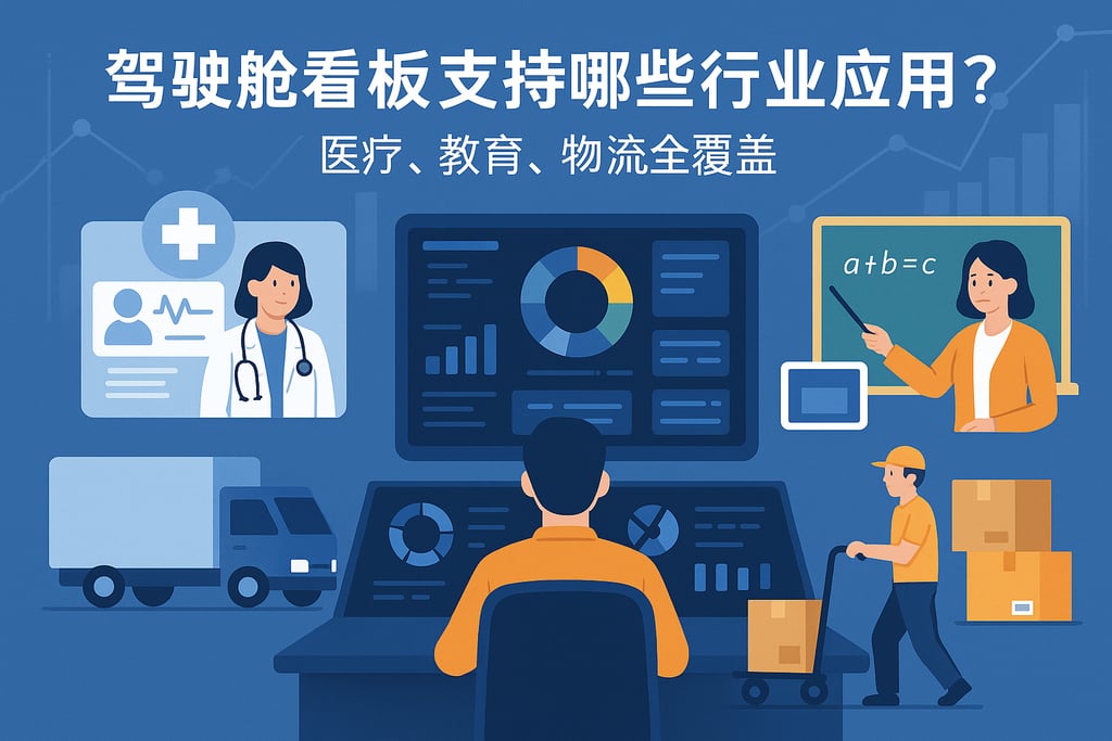 驾驶舱看板支持哪些行业应用？医疗、教育、物流全覆盖