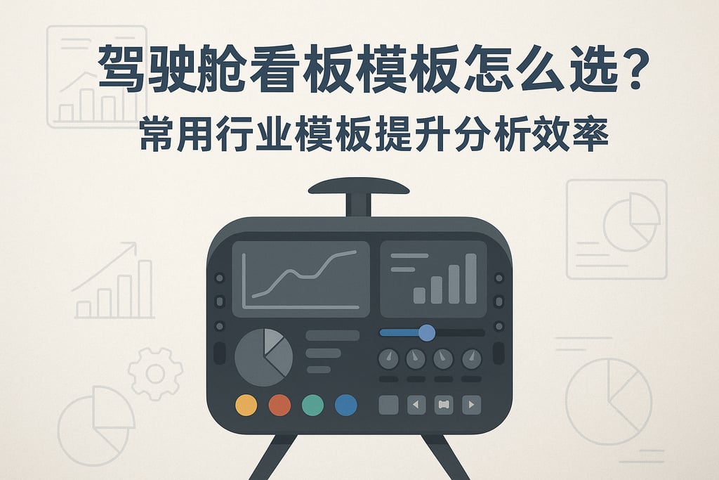 驾驶舱看板模板怎么选？常用行业模板提升分析效率