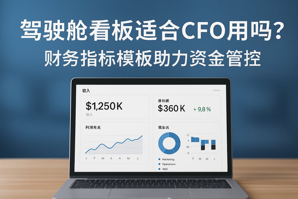 驾驶舱看板适合CFO用吗？财务指标模板助力资金管控