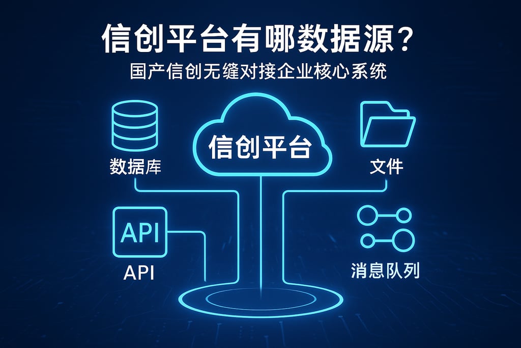 信创平台有哪些数据源？国产信创无缝对接企业核心系统