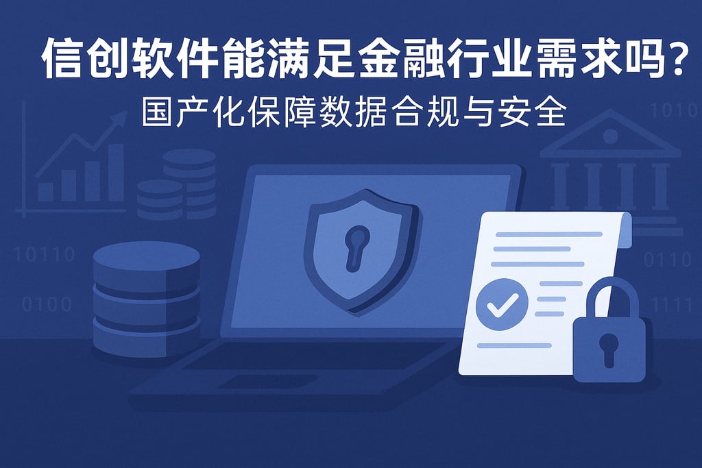 信创软件能满足金融行业需求吗？国产化保障数据合规与安全。