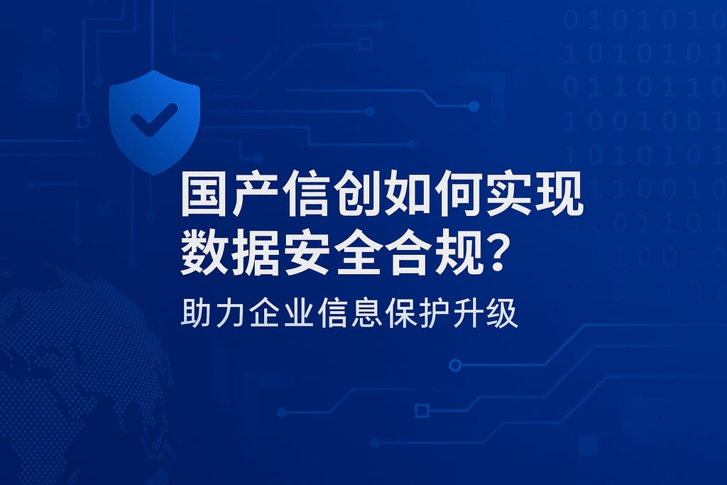 国产信创如何实现数据安全合规？助力企业信息保护升级