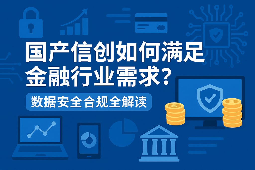 国产信创如何满足金融行业需求？数据安全合规全解读