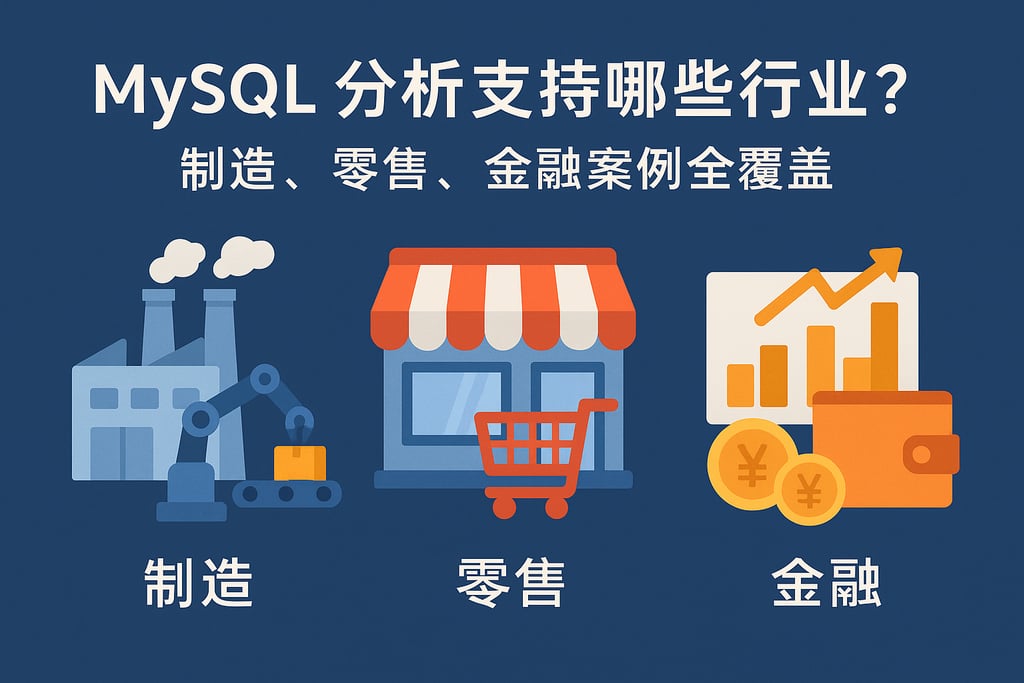 mysql分析支持哪些行业？制造、零售、金融案例全覆盖