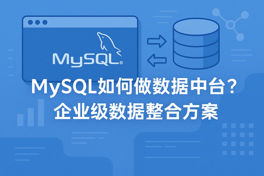 mysql如何做数据中台？企业级数据整合方案