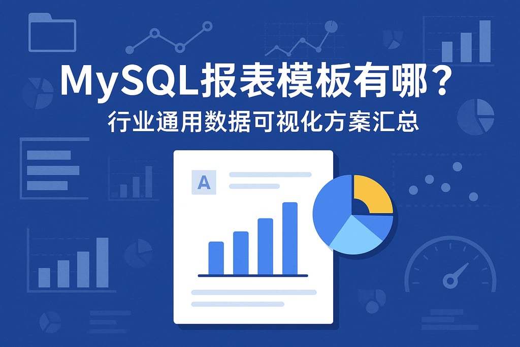 mysql报表模板有哪些？行业通用数据可视化方案汇总