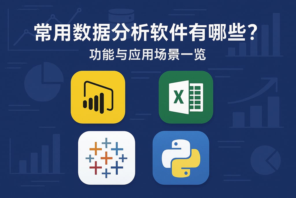 常用数据分析软件有哪些？功能与应用场景一览