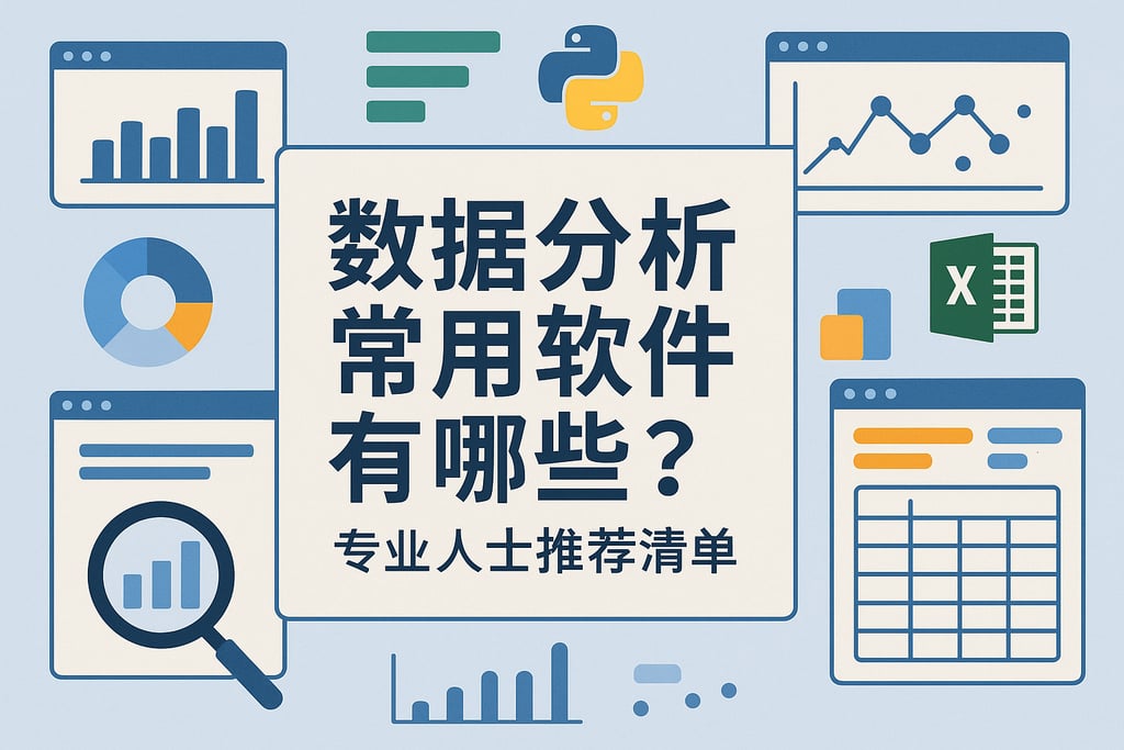 数据分析常用软件有哪些？专业人士推荐清单