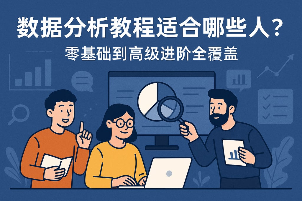 数据分析教程适合哪些人？零基础到高级进阶全覆盖