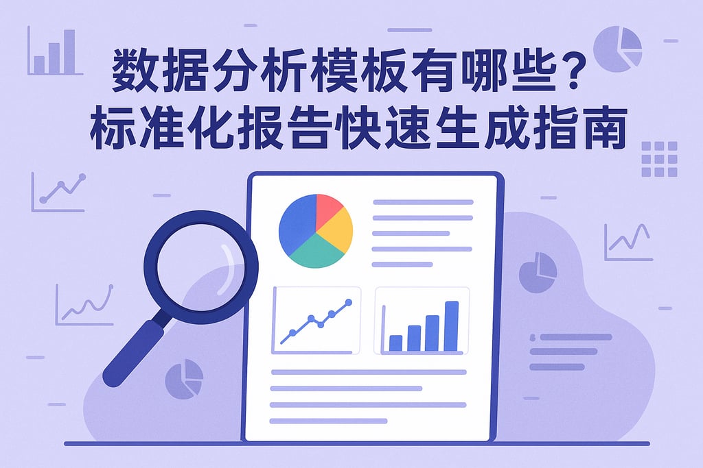 数据分析模板有哪些？标准化报告快速生成指南