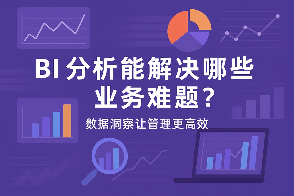 BI分析能解决哪些业务难题？数据洞察让管理更高效