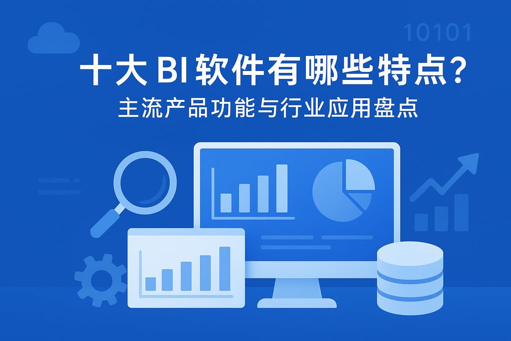 十大BI软件有哪些特点？主流产品功能与行业应用盘点