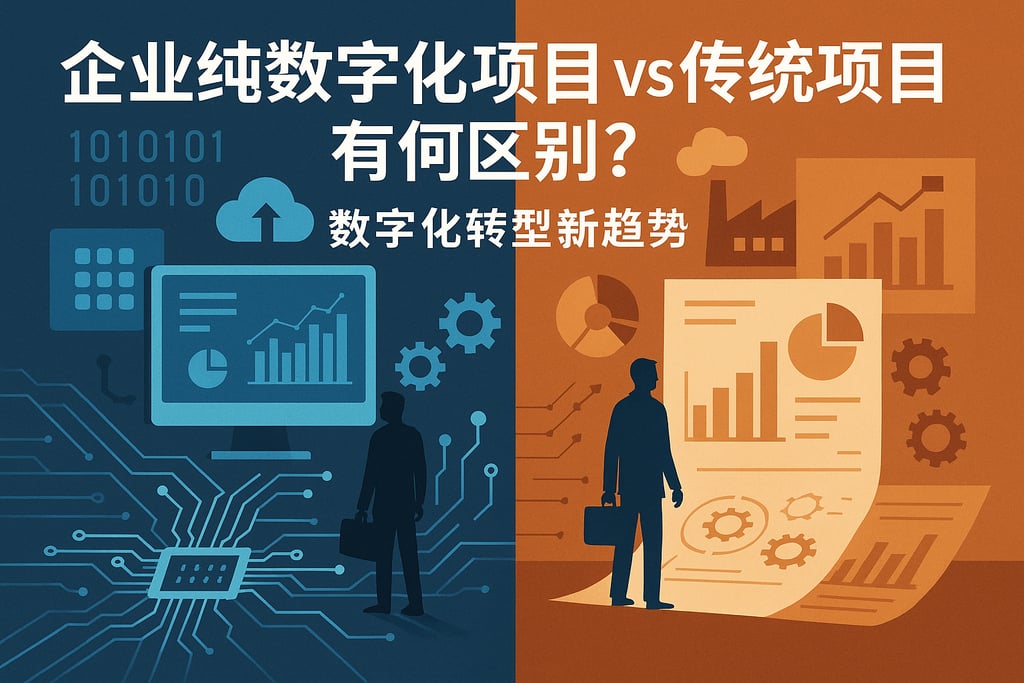 企业纯数字化项目vs传统项目有什么区别？数字化转型新趋势