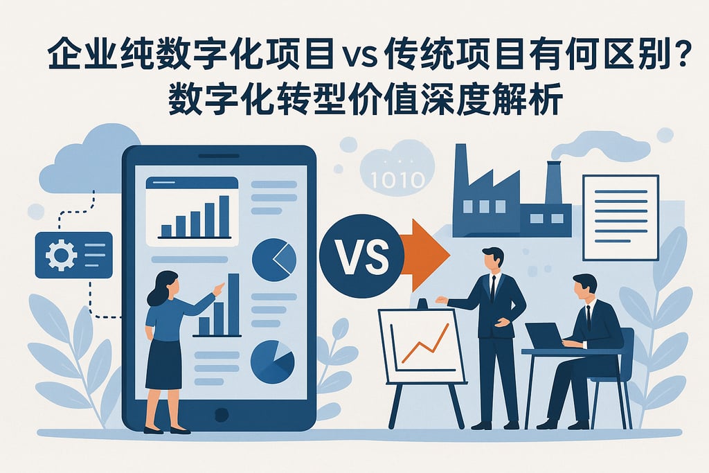 企业纯数字化项目vs传统项目有何区别？数字化转型价值深度解析