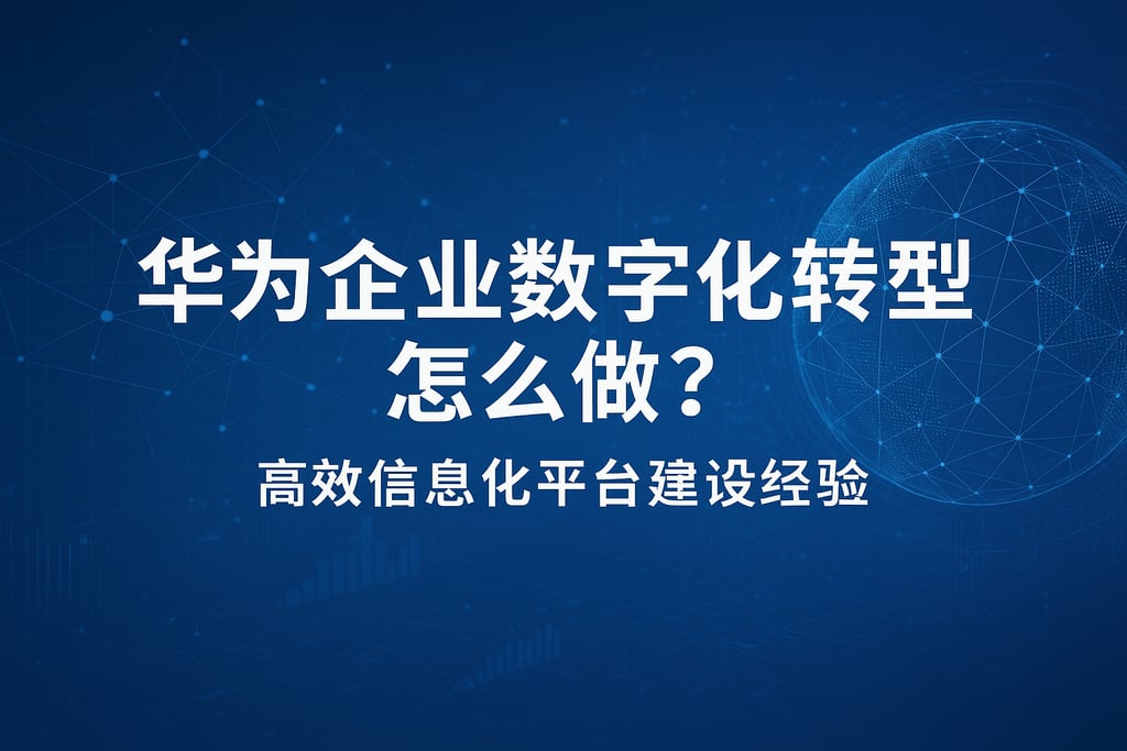 华为企业数字化转型怎么做？高效信息化平台建设经验