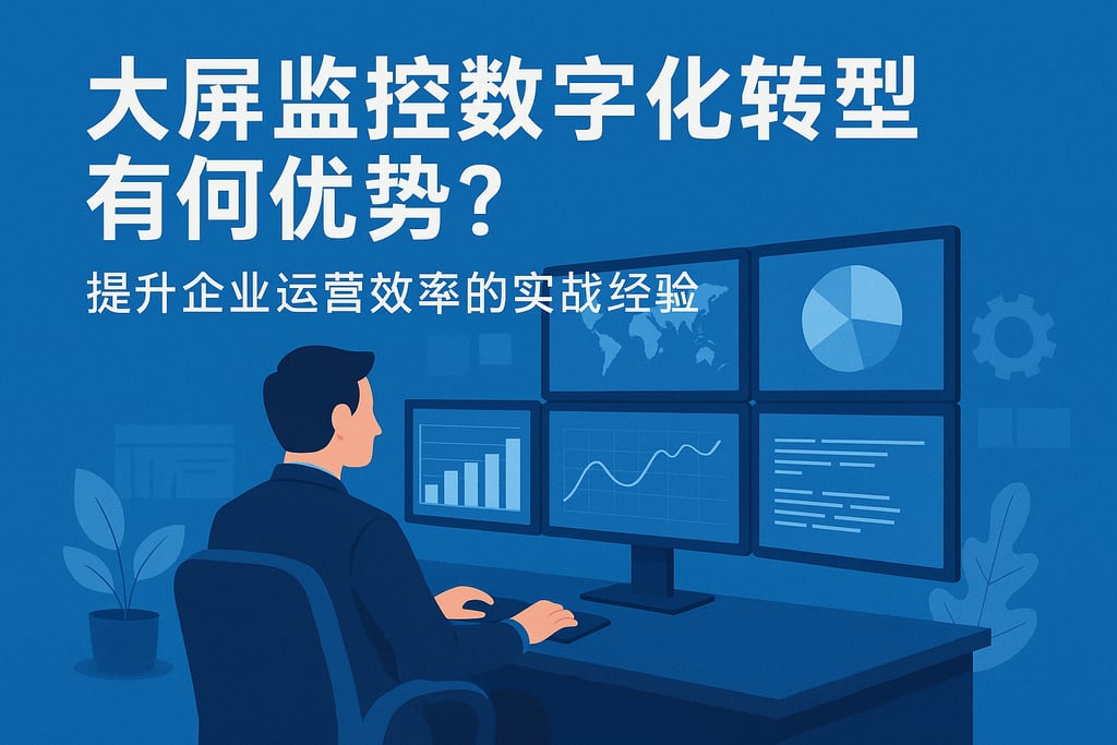 大屏监控数字化转型有何优势？提升企业运营效率的实战经验