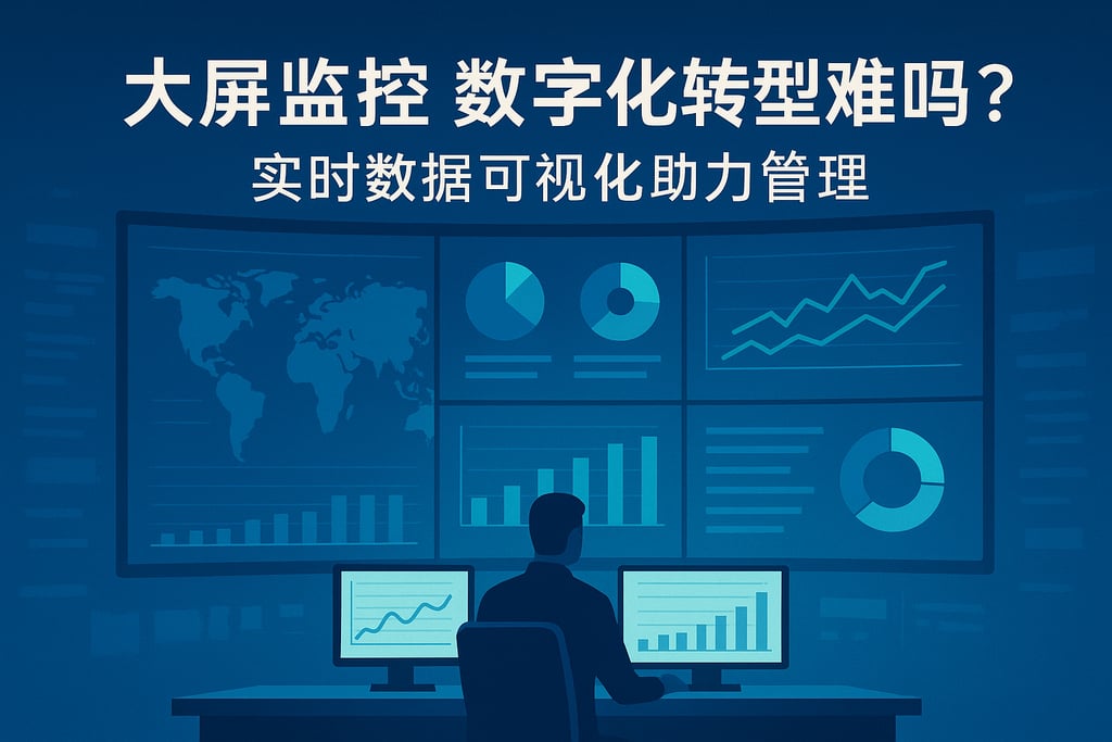 大屏监控数字化转型难吗？实时数据可视化助力管理