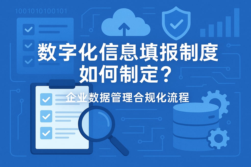 数字化信息填报制度如何制定？企业数据管理合规化流程