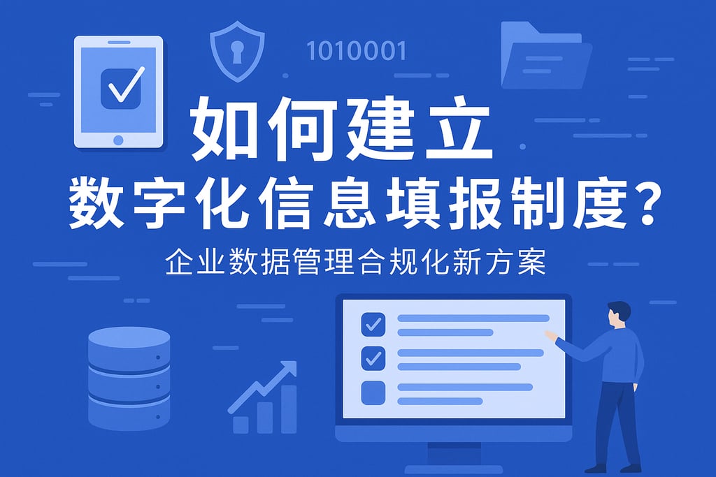 数字化信息填报制度如何建立？企业数据管理合规化新方案