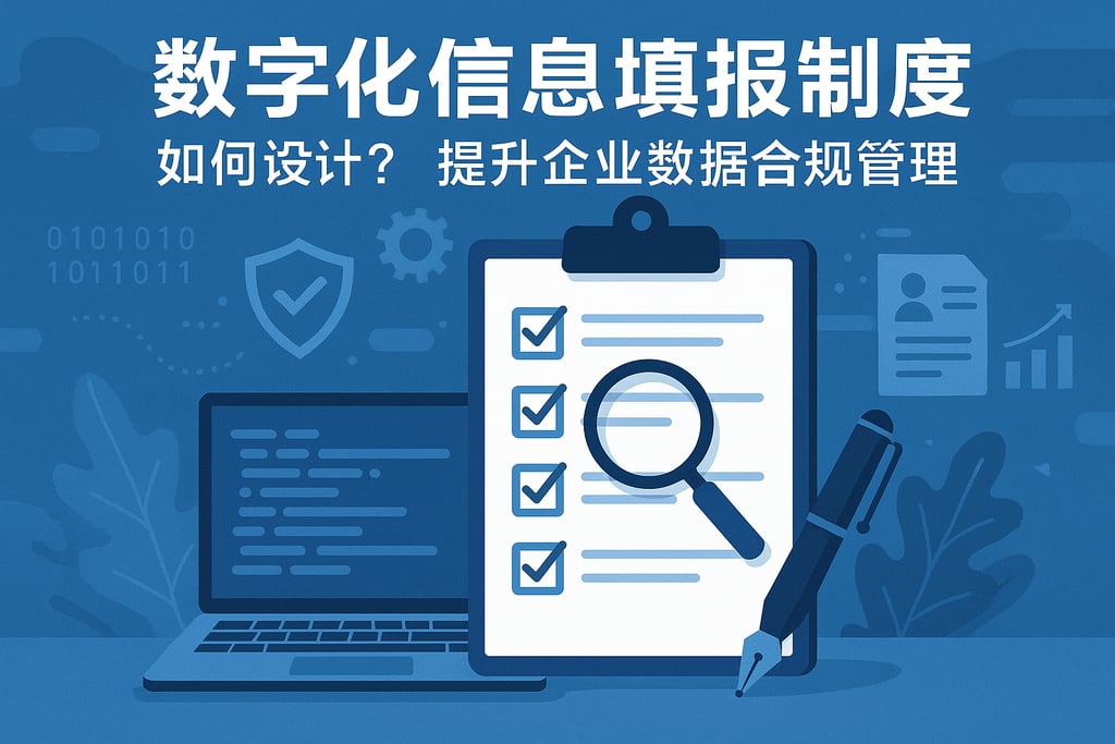 数字化信息填报制度如何设计？提升企业数据合规管理