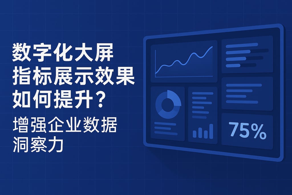 数字化大屏指标展示效果如何提升？增强企业数据洞察力