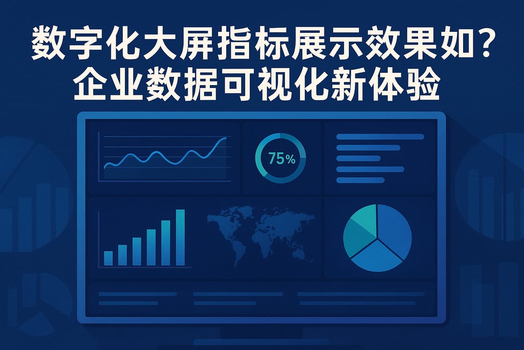 数字化大屏指标展示效果如何？企业数据可视化新体验
