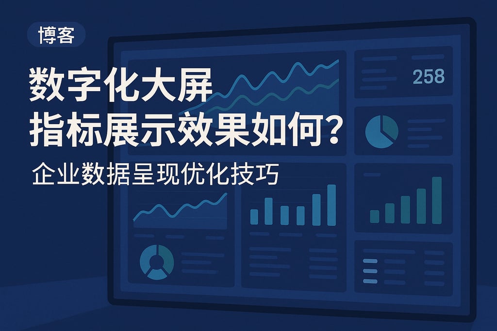 数字化大屏指标展示效果如何？企业数据呈现优化技巧