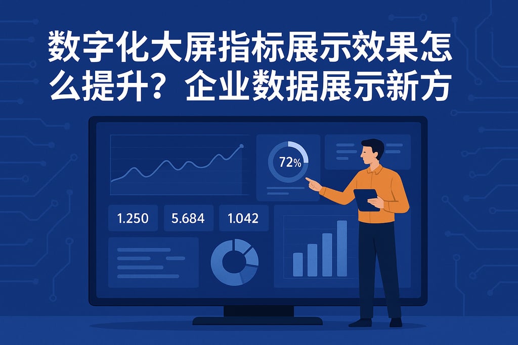 数字化大屏指标展示效果怎么提升？企业数据展示新方法
