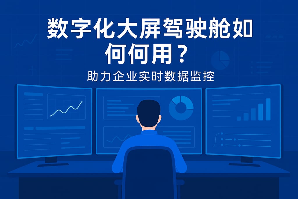 数字化大屏驾驶舱如何应用？助力企业实时数据监控
